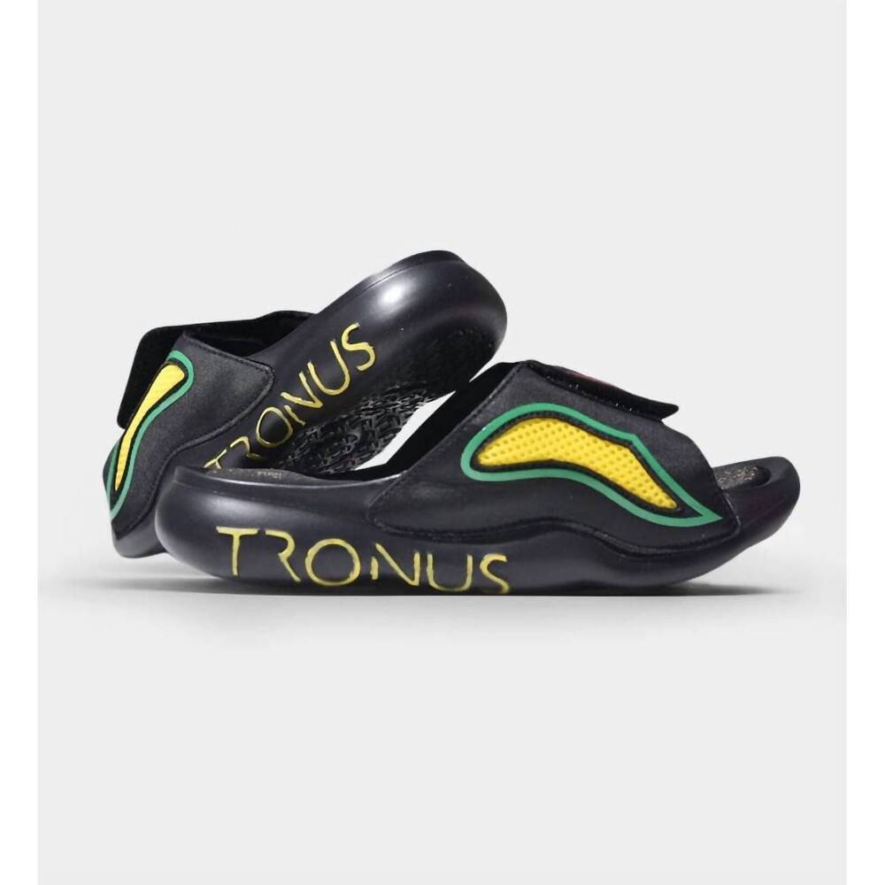 NEW TRONUS unisex motherland slide sandal in black multi